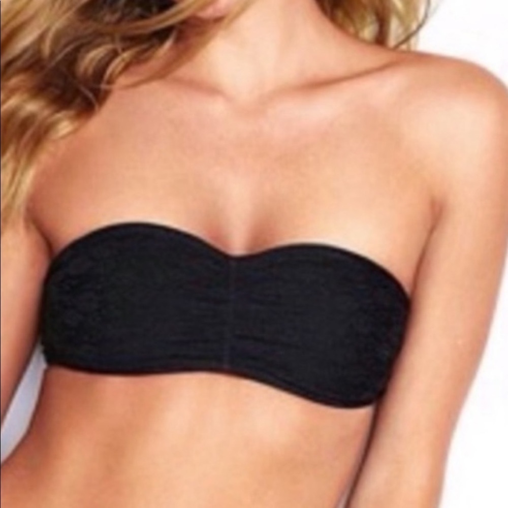 PINK VICTORIA’S SECRET black Bra Bandeau S lace